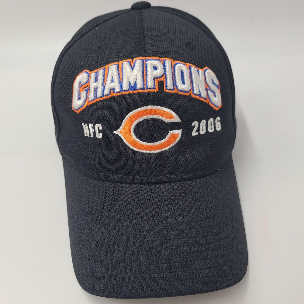 Chicago Bears Hat Fitted One Size Reebok Black Super Bowl XLI 2006 NFC Champions
